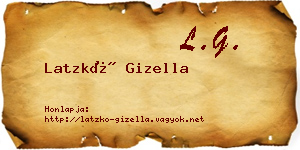Latzkó Gizella névjegykártya